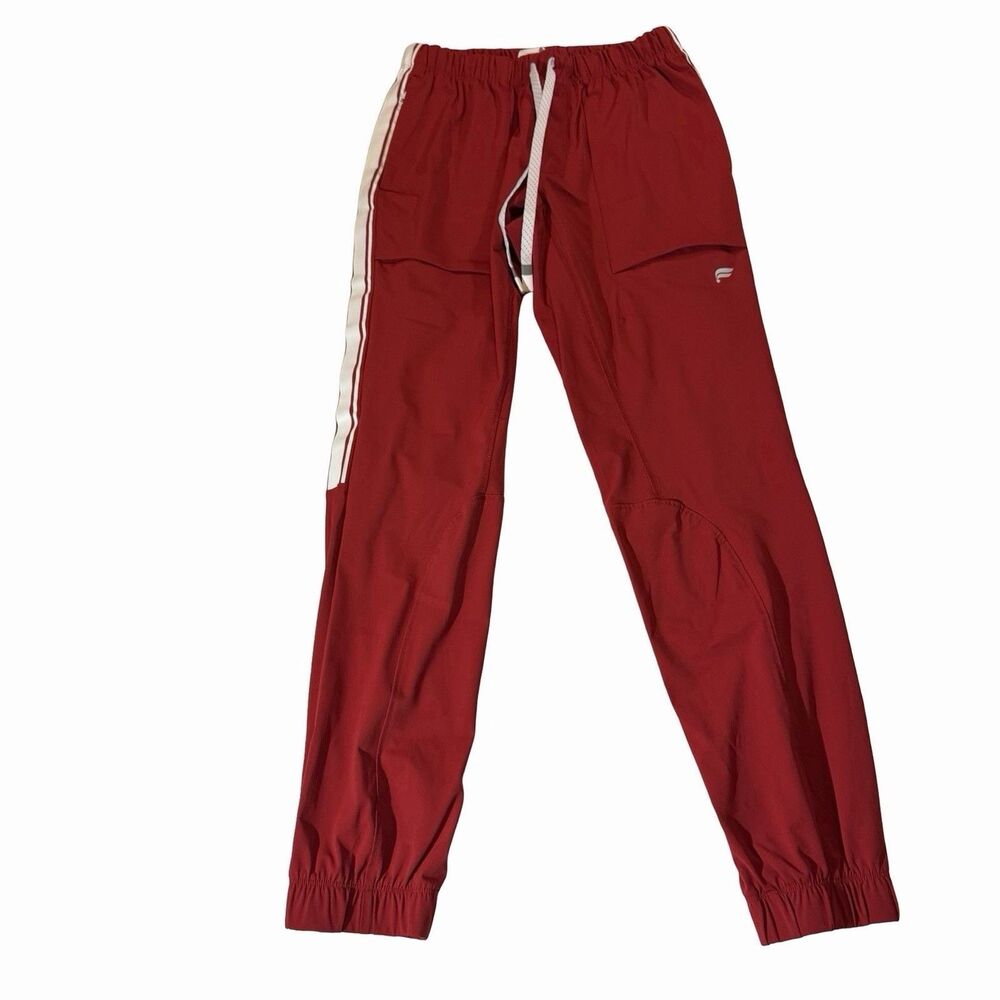 Fabletics Jogger Pants Women's XS Red Stripe Feel Good Performance Athleisure